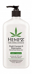 Молочко для тела увлажняющее Кокос и Арбуз / Fresh Coconut & Watermelon Herbal Moisturizer  500 ml