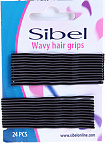 Невидимки Sibel 70мм 24/уп чер. волн.