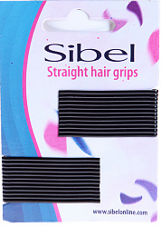 Невидимки Sibel 50мм 24/уп чер. прям.